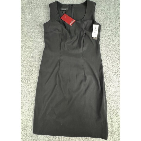 AGB Petite 2-Piece Black Sheath Dress With Vibrant Abstract Print Bolero Jacket - Picture 9 of 16